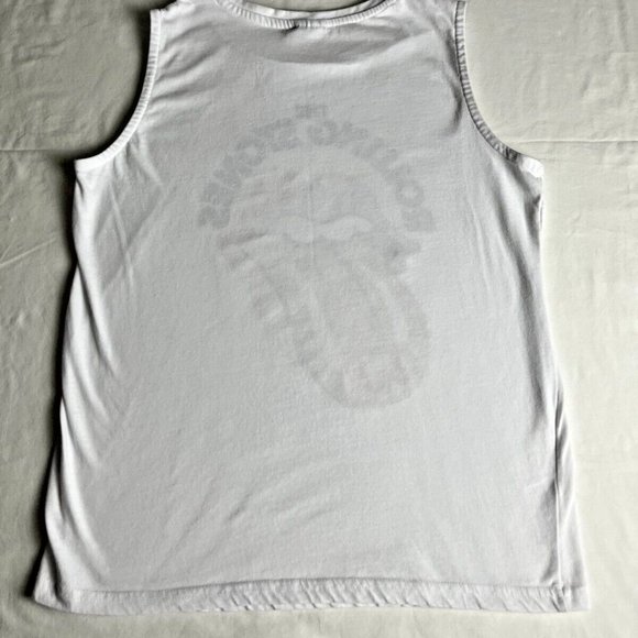 The Rolling Stones Tank Top Women's White Crewneck Short Sleeve Graphic Cotton - Picture 4 of 7
